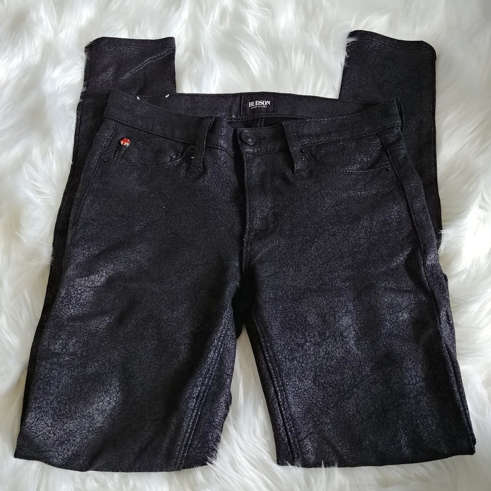 Hudson Glossy Snake Texture Pants
